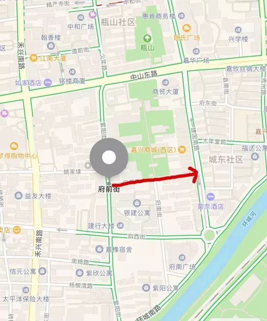 府前街(紫阳街—建国路)由西向东单向通行