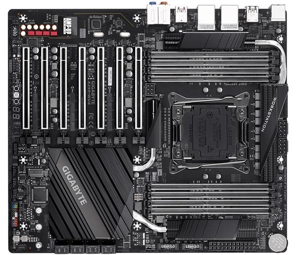 技嘉发布x299-wu8工作站主板:七卡全速并行