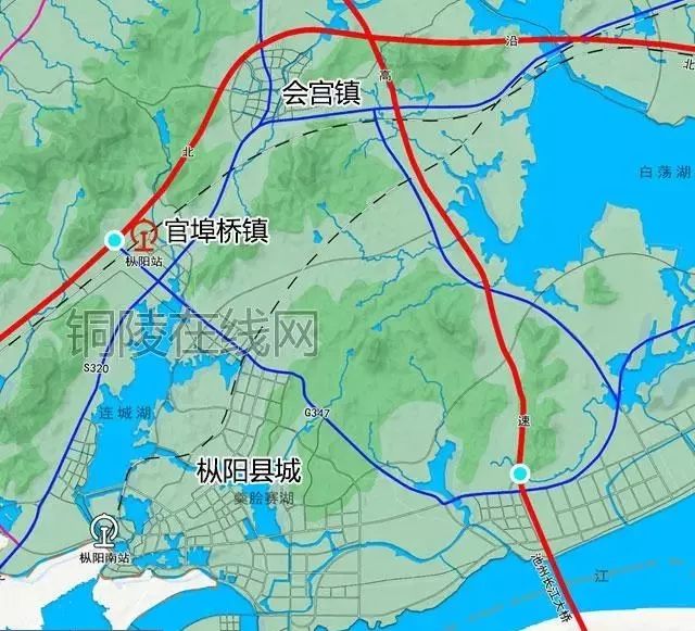 铜陵铁路地区总图规划出炉拟规划建设铜枞宜城际铁路