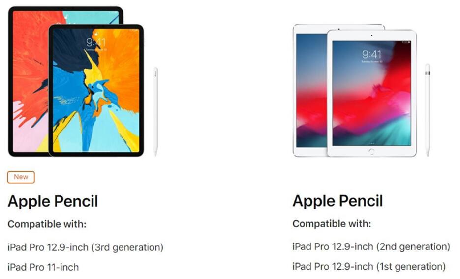 苹果新款apple Pencil触控笔与ipad Pro相互不兼容旧款 充电