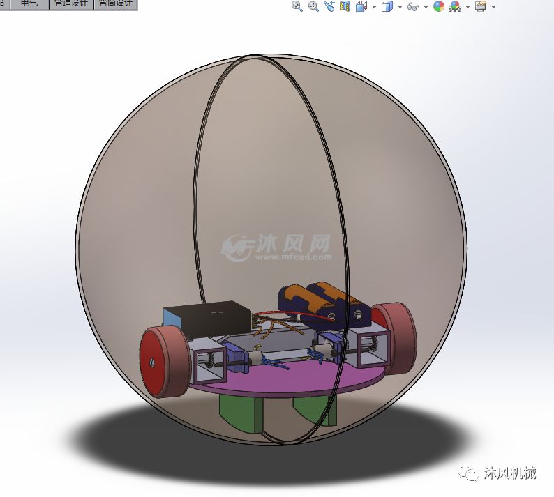 【精品图纸】一款玩具球坐标微型机器人三维模型