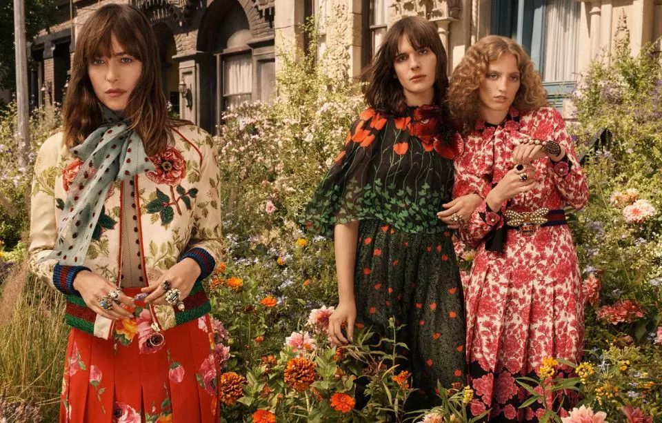 hari nef,petra collins,dakota johnson,gucci 香水 bloom 广告大片