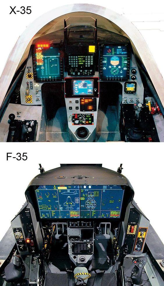 机密:x-35和f-35座舱对比图 返回搜