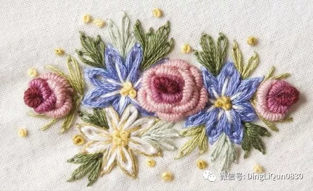 【刺绣作品】玫瑰花卷针刺绣大全