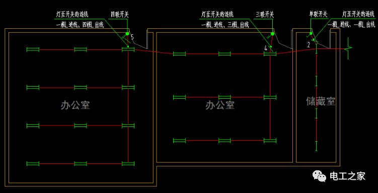 【电力知识】电气照明平面图如何确定导线根数?