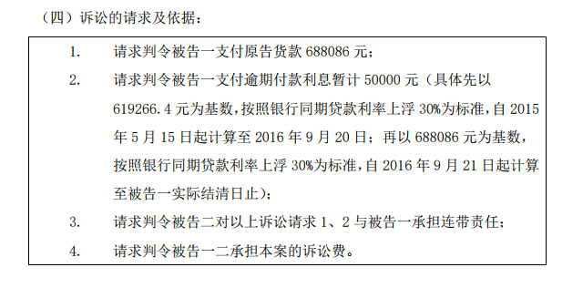 太原东山东昇煤业有限公司遭起诉：拖延支付货款68.80万元