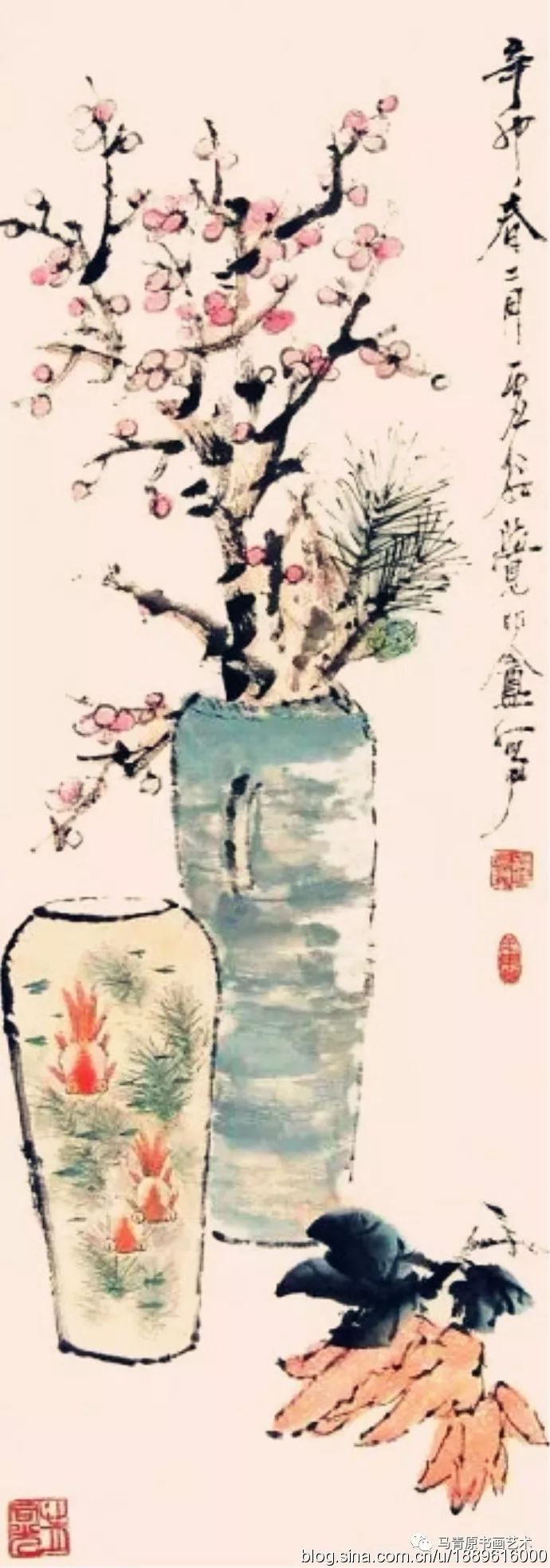 清代画家虚谷花鸟画欣赏