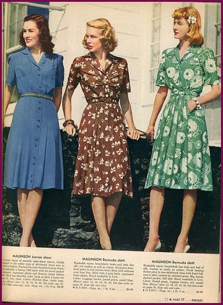 光影流年,1940年代流行的时尚,老照片(7)