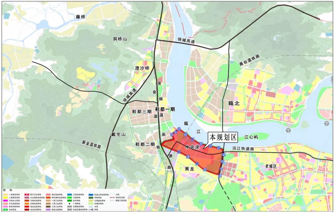 温州市区西片中央涂控规修编公布!3条快速路,城轨m2线