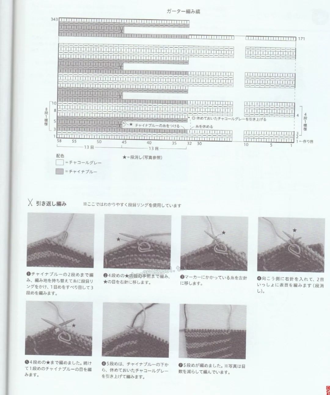 引返编织法围脖