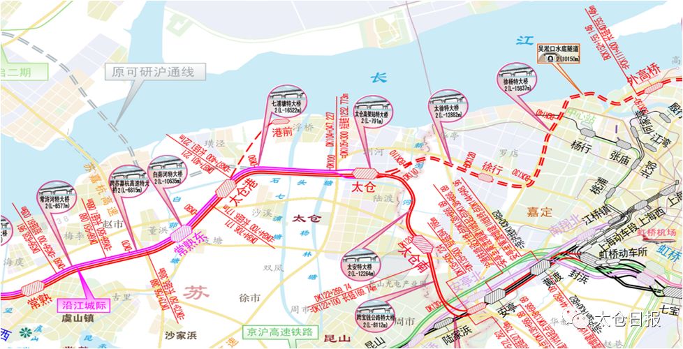 疏港铁路建设项目:苏州港太仓港港口支线铁路.