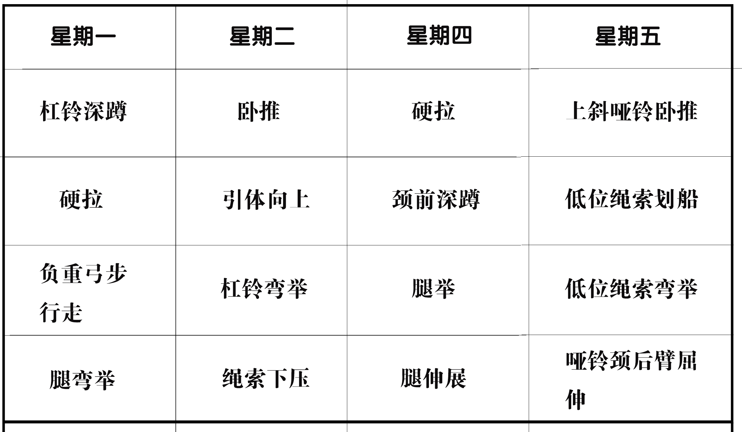 导师推荐三大健身计划表,总有一款适合你!