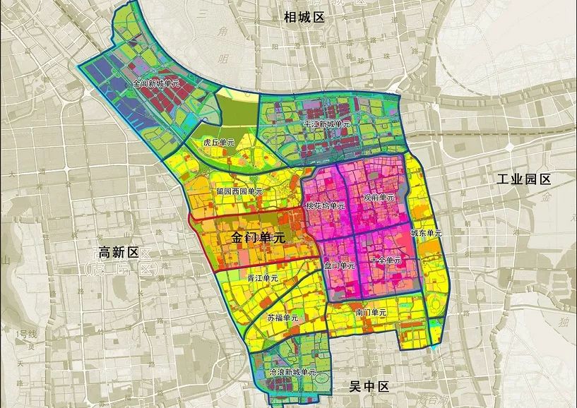 公示|关于苏州市金门单元,姑苏平江新城以北地区道路