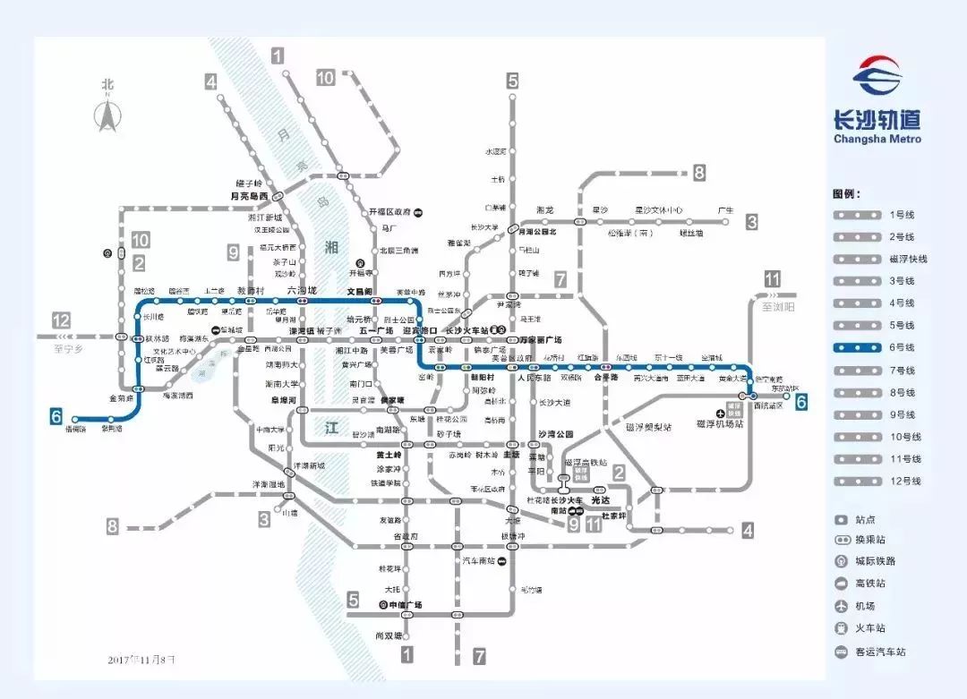 长沙地铁6号线站点名曝光!