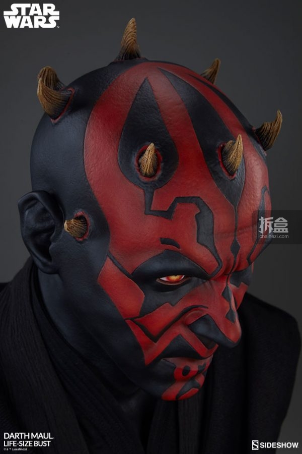 sideshow推出出自《星球大战》的反派角色达斯摩尔(darth maul) 身穿