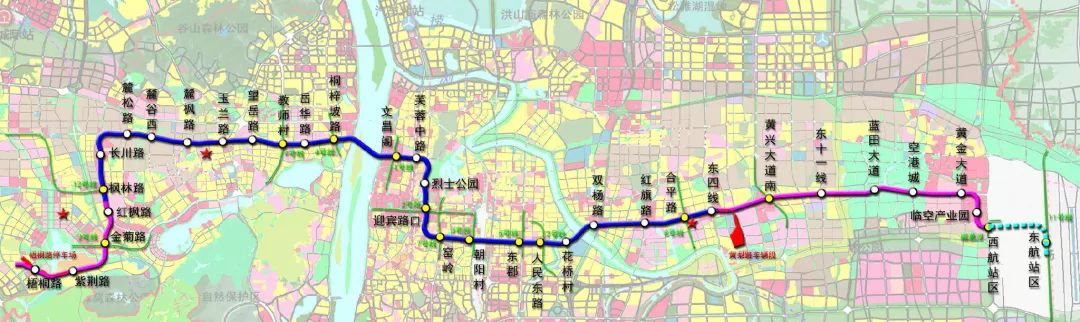 最新长沙地铁6号线站点站名公布