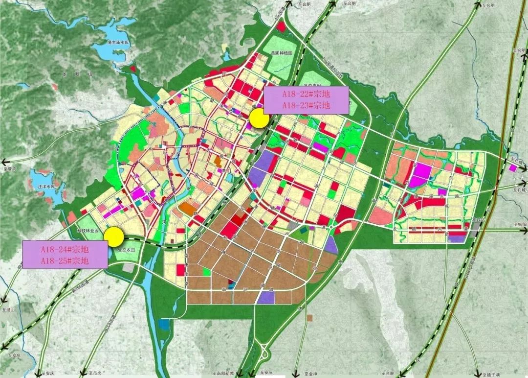 桐城市a18-22#,23#,24#,25#地块推介,均为商住用地