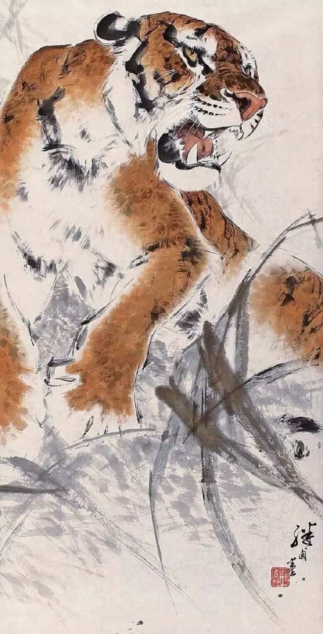 "画虎画皮难画骨",国画画虎集大成者