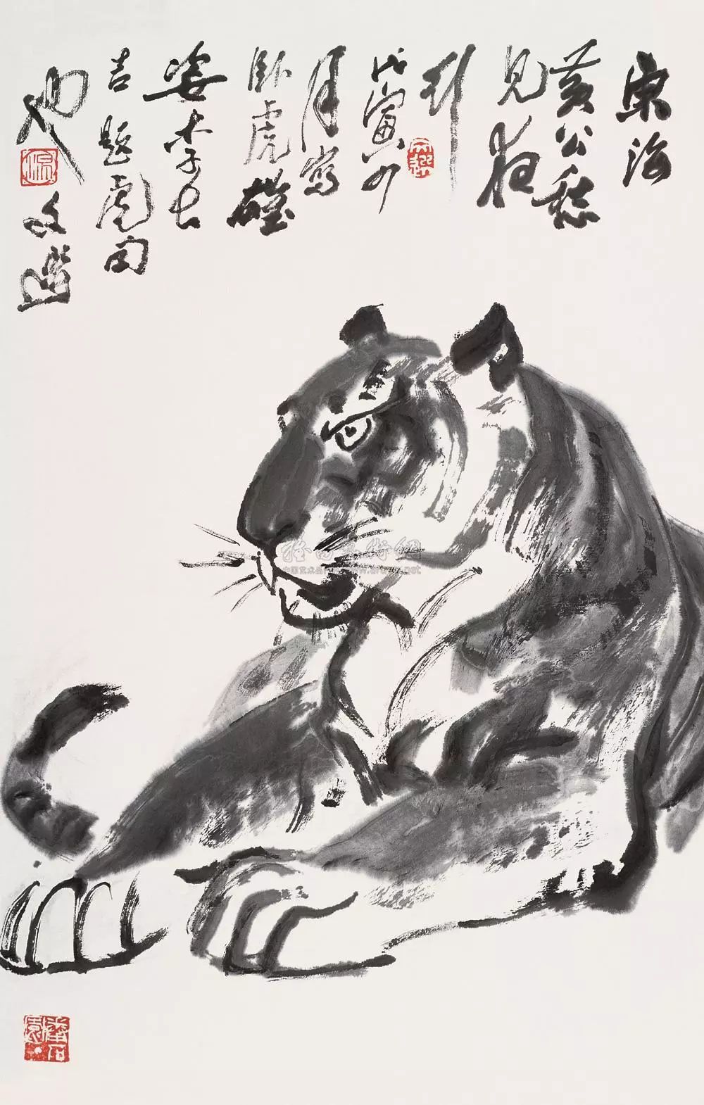 "画虎画皮难画骨",国画画虎集大成者