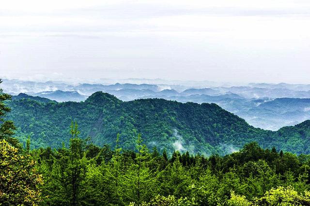 图为成都大邑鹤鸣山景观