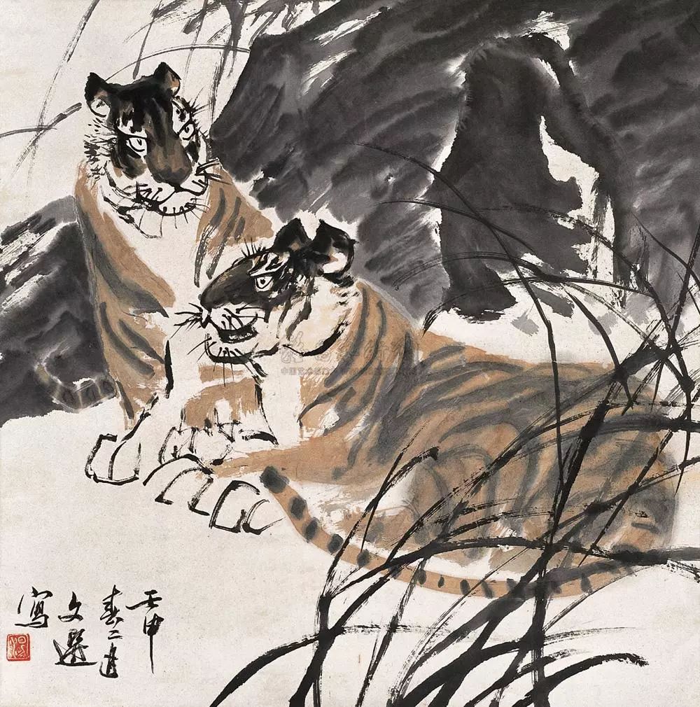 "画虎画皮难画骨",国画画虎集大成者