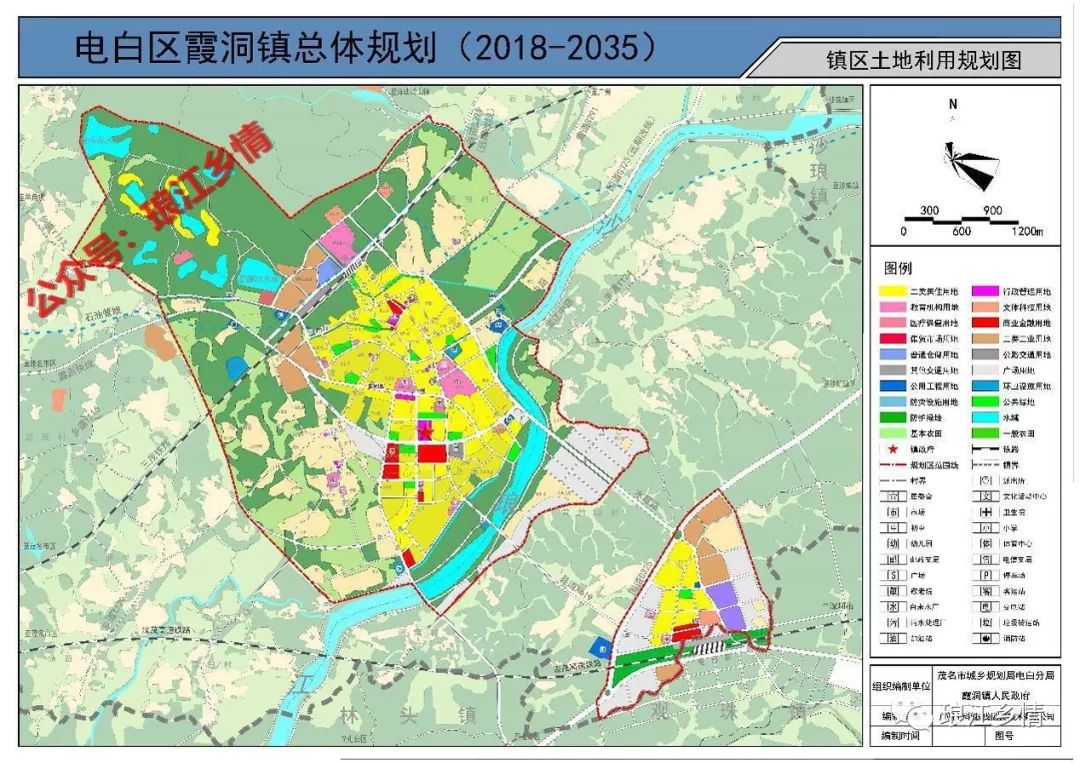 曝光:电白霞洞镇总体规划图(2018-2035)
