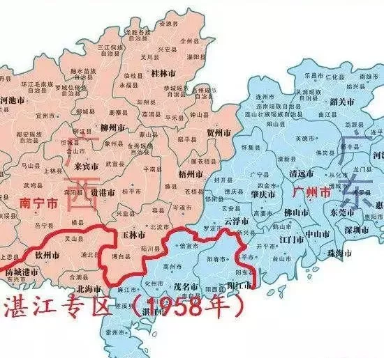 广东雷州半岛划给广西做出海口,十年后广西会不会超越图片