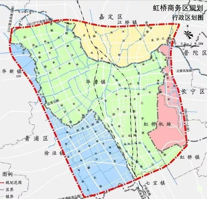 附相关资料参考: 虹桥商务区行政规划图: (点击可查看大图) 虹桥主城