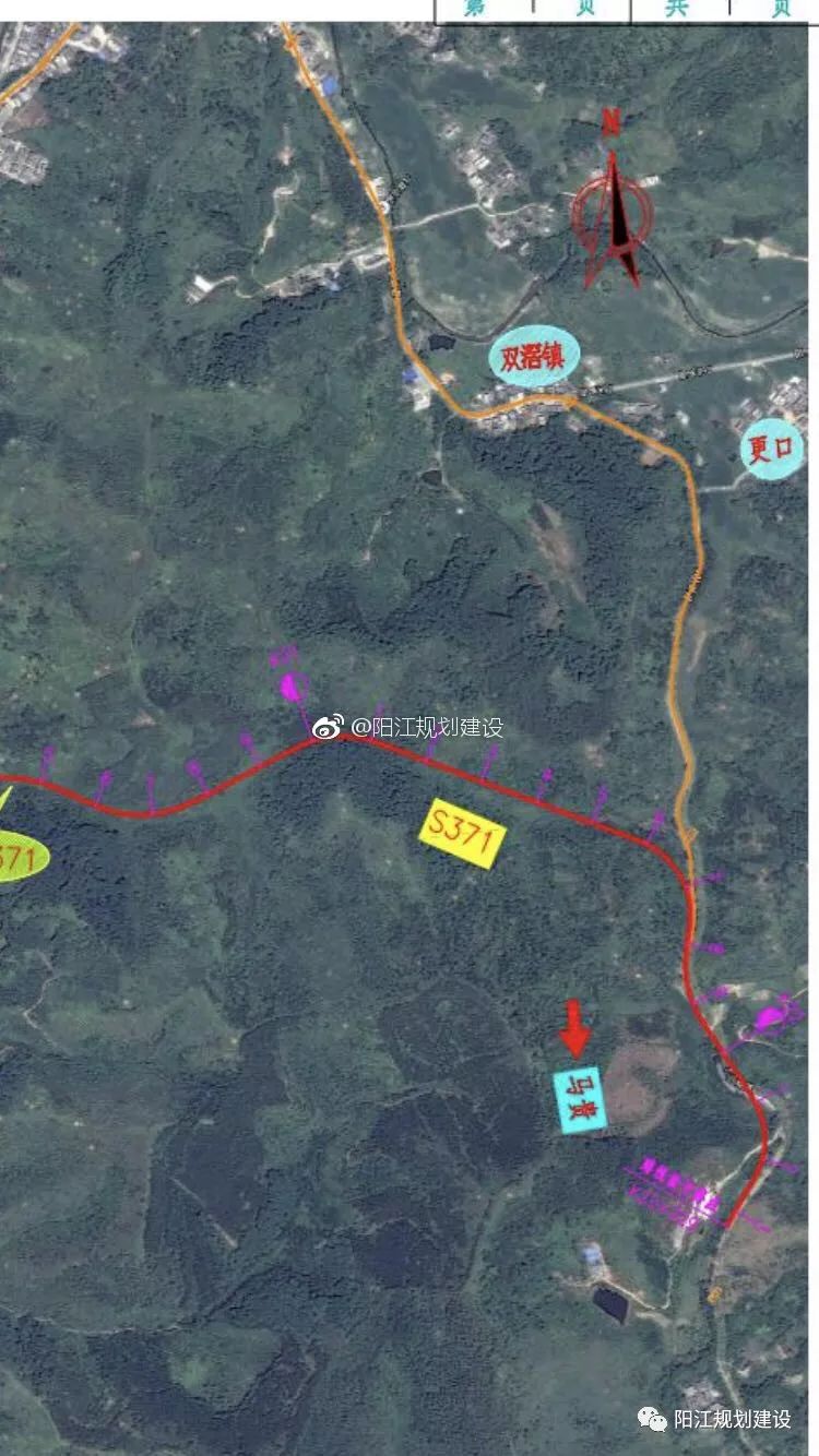 针对现状省道s371线的问题所在 本项目位于阳江市阳春双滘镇,起于s