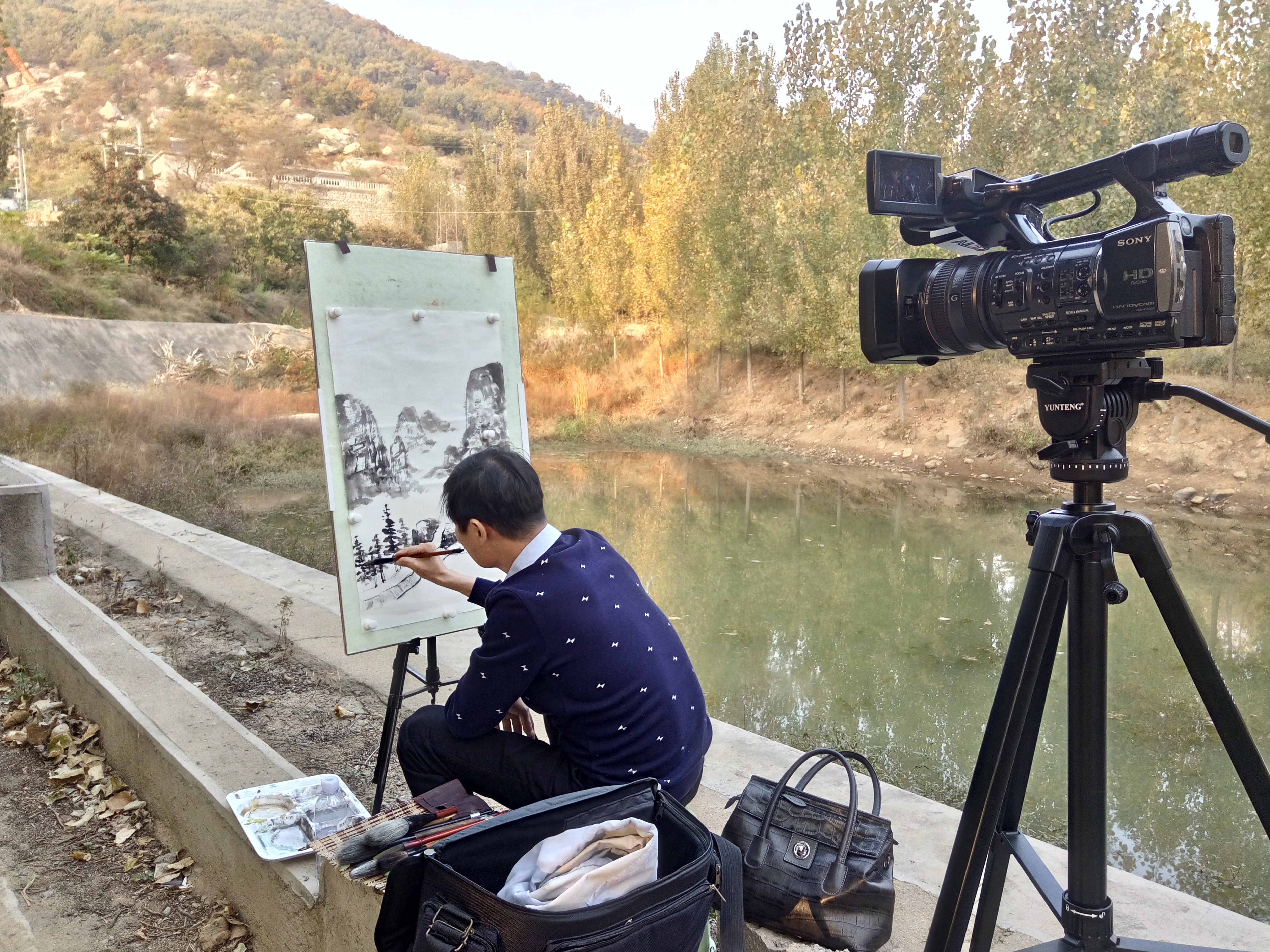 李再兴老师写生—走进沂蒙山