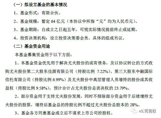 A股首例！专项解困基金举牌*ST尤夫，基金规模缩水超八成，真实身份是……