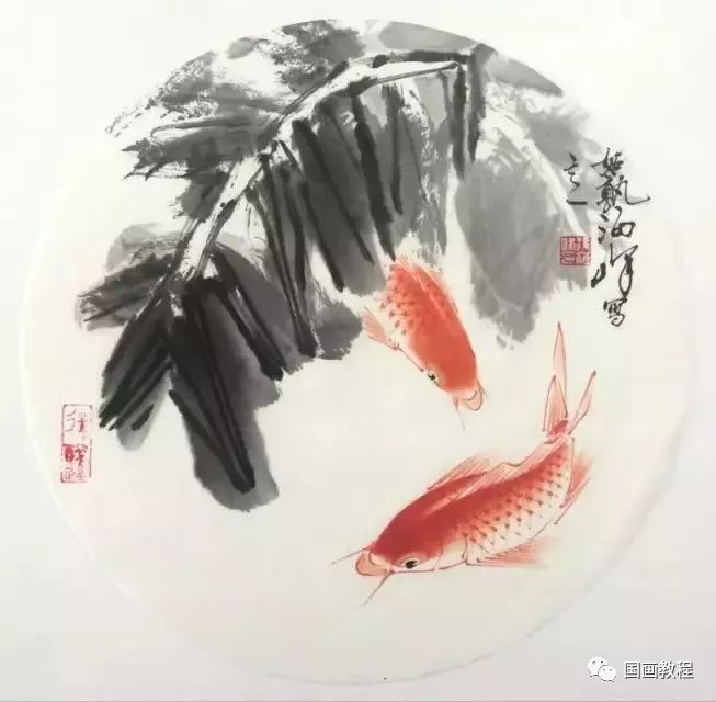 写意鱼小品,画鱼就是这么简单!_国画