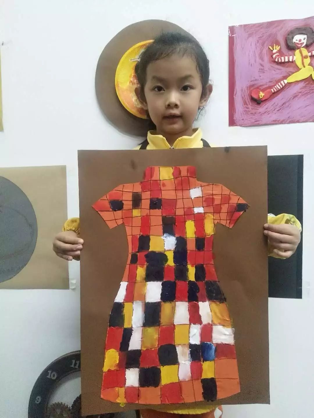 三度画室2018年秋幼儿美术中班课程回顾蒙德里安的格子画