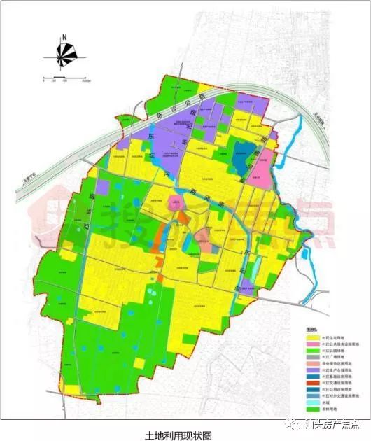 汕炳村在规划中:农林用地,商业/商务/住宅混合用地,工业为主