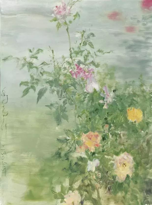 何多苓 杂花写生 布面油画 80×60cm 2013