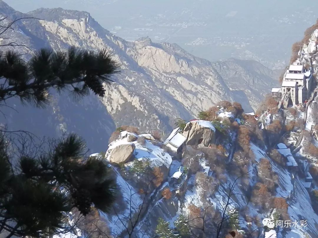 华山晴雪山水知音立冬来画里看雪吧