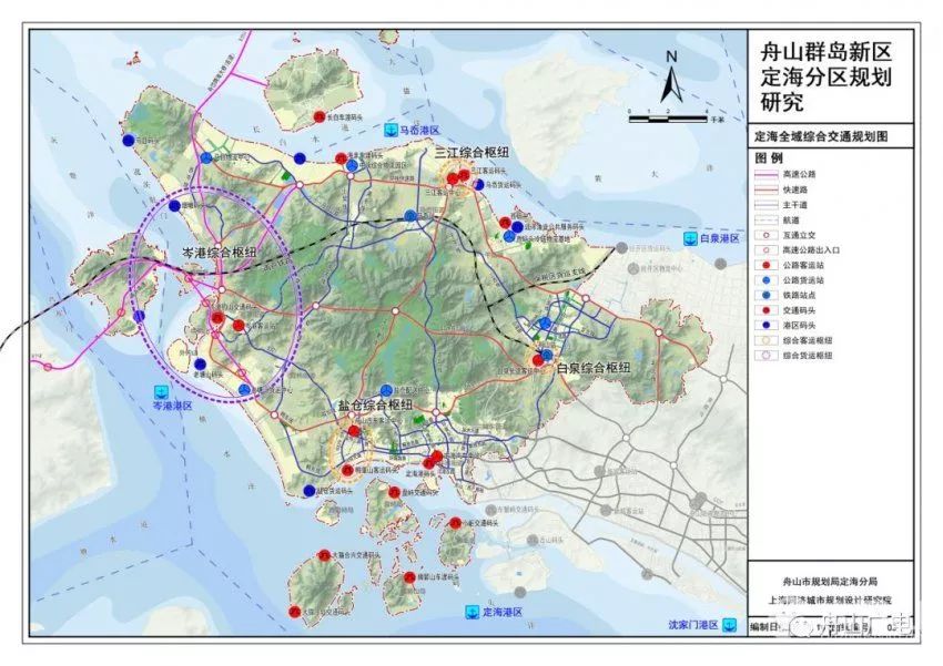 "一主"为国道g329舟山段,加强岑港与白泉快速联系; "一环"为环线