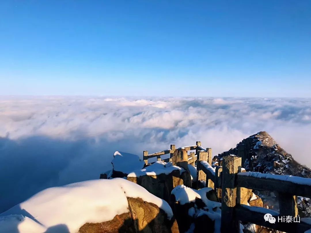 雪后,泰山四大奇观仨现身,你钟爱哪个?