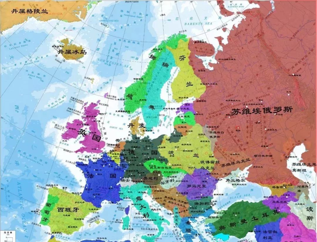 简画欧洲地图