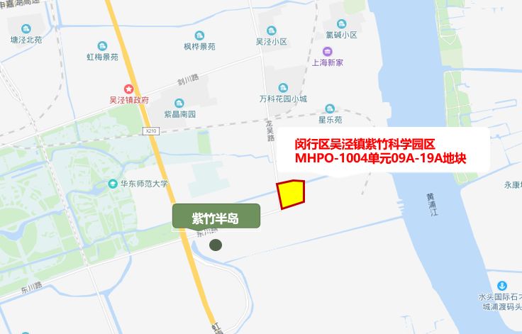 闵行区吴泾镇紫竹科学园区mhpo-1004单元09a-19a地块