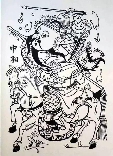 民艺山西形象生动艳丽明快的平阳木版年画山西省传统民俗工艺品