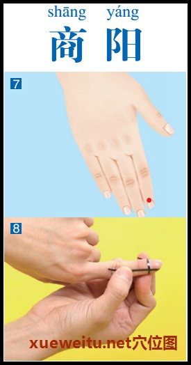 商阳穴准确位置图功效作用和针刺艾灸按摩推拿法