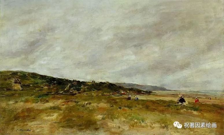 法国画家欧仁·布丹(eugene boudin)风景油画作品