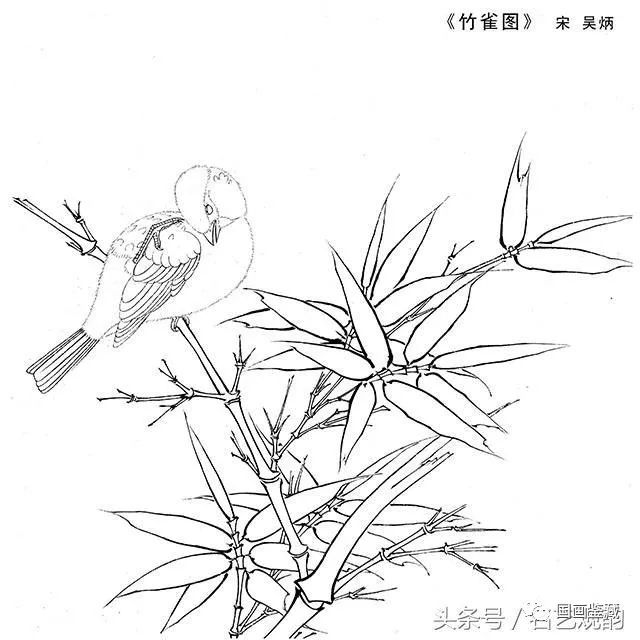 宋高清工笔画小品白描稿40幅