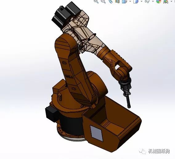 【机器人】kuka工业机器人(型号不详)外壳模型3d图纸 solidworks2014