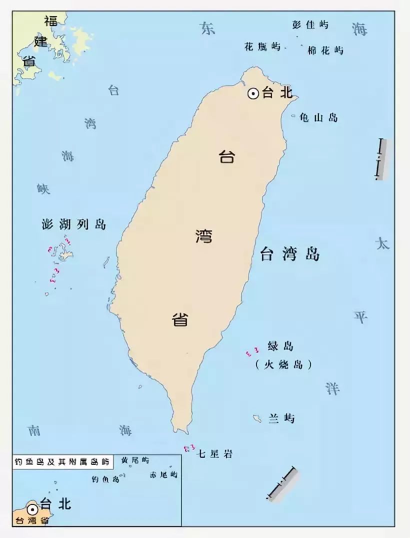 台湾是中国的一个省,在地图上表示台湾应注意 1.