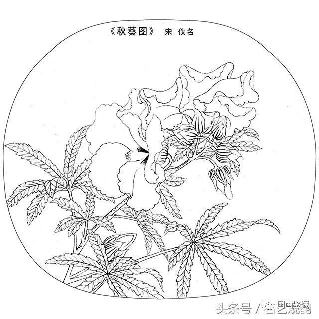 宋高清工笔画小品白描稿40幅