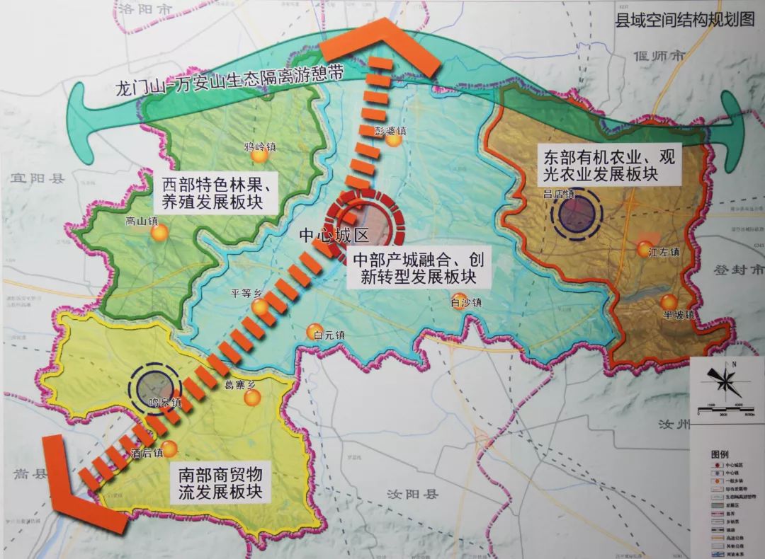 2017年2035年伊川县域空间规划图