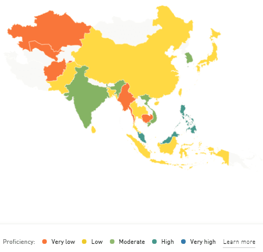 瑞典调查：日本人英语能力49名，排名持续下跌