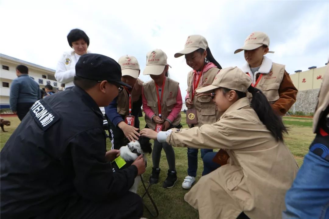 110宣传月我与警犬有个约会贵阳晚报小记者团走进观山湖公安警犬基地